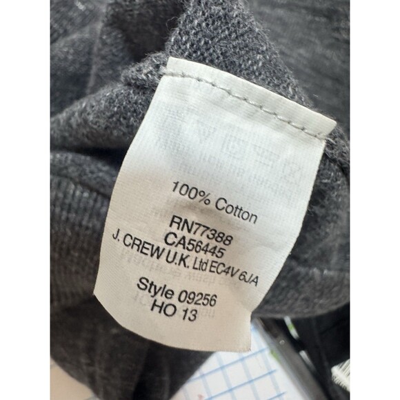 J CREW Sweater Men's Pullover Crew neck 100% Cotton Long Sleeve Size XL Gray - Picture 7 of 8